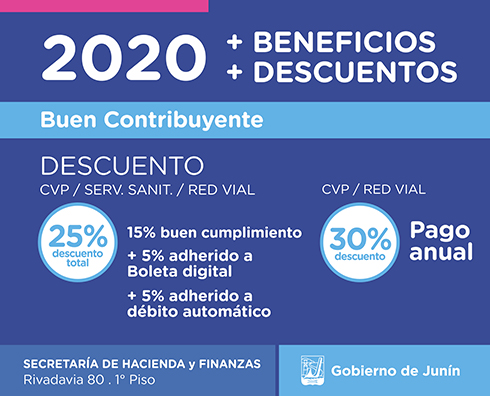 Descuentos 2020 en tasas municipales